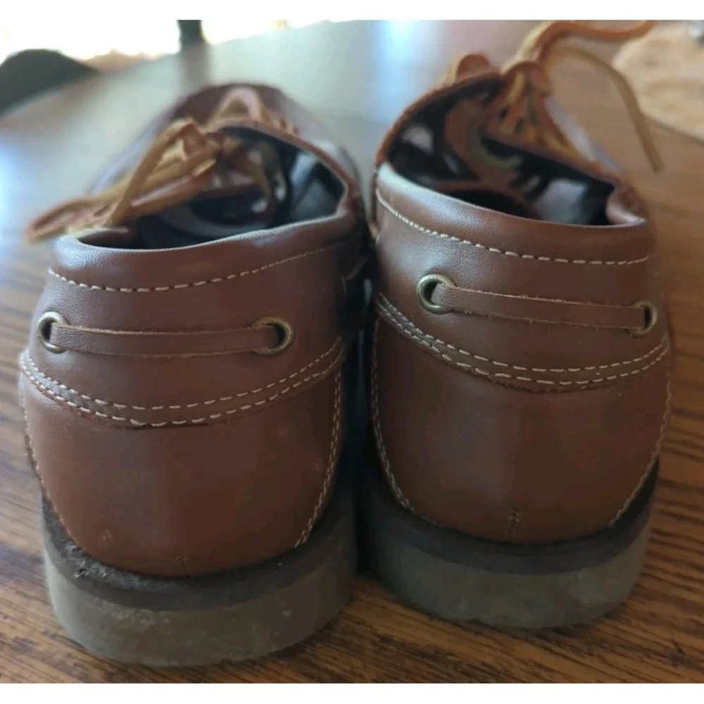Earth Shoe Mens 13 Leather Brown Boat Loafer Style‎ Hatteras Pre-Owned
